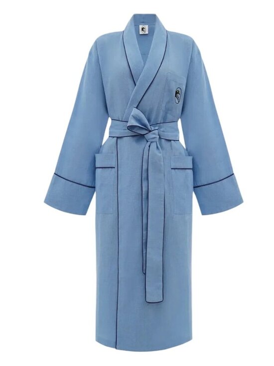 Sleeper Other - Sleeper Paros Linen Robe in Blue